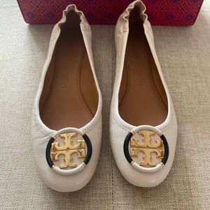 Tory Burch Multi-Logo Flats Size 8